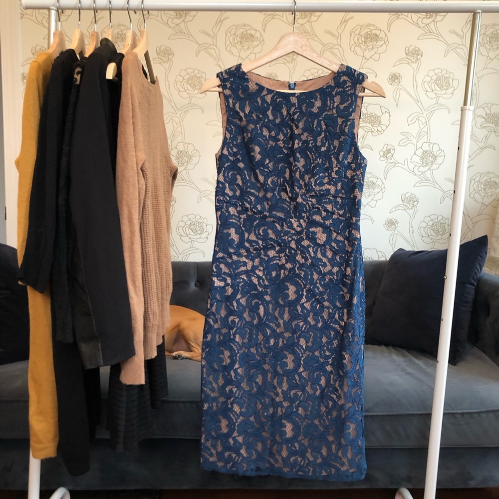Adrianna Papell Midi Lace Dress - Picture 1 of 3